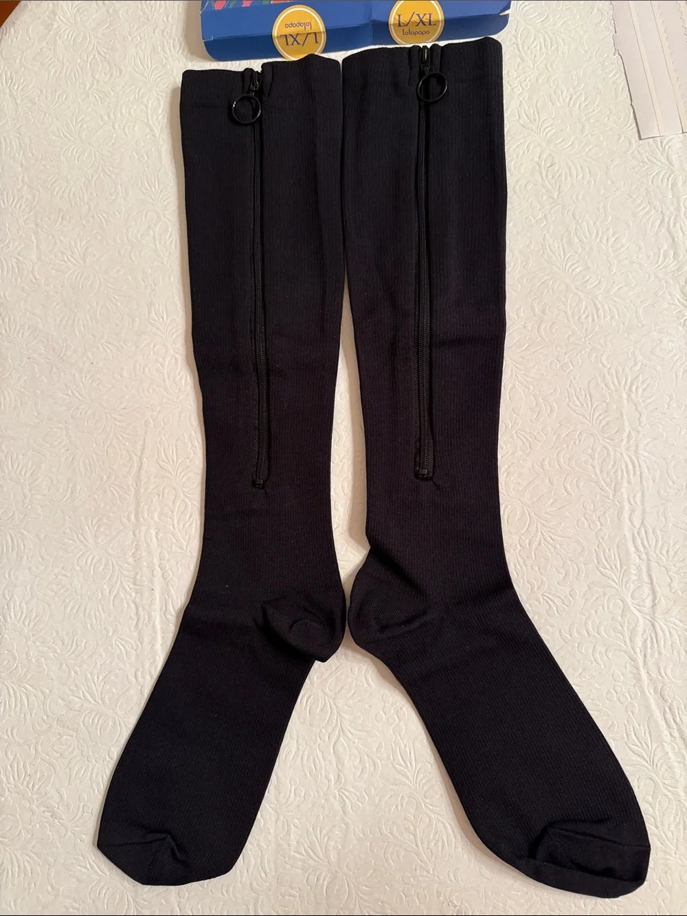 Lalapapa zippered compression socks for women or men